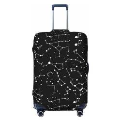 JCAKES Universum Milchstraße Galaxy Gepäckabdeckung Personalisierte Gepäckabdeckungen Trolley Case Protector Mode Gedruckt Waschbar Elastische Reisekofferabdeckung 45,72-81,28 cm, Sternzeichen von JCAKES