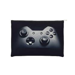 Kosmetiktasche Kulturbeutel Handtasche Make-up Beutel mit Reißverschluss Reise Organizer Tasche Wiederverwendbare kleine Kosmetiktaschen für Frauen/Gaming Controller Muster, Schwarz , Einheitsgröße, von JCAKES