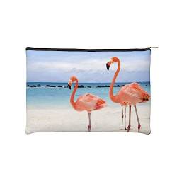 Kosmetiktasche-Reise-Organizer-Tasche – Sky Flamingo kleine Kosmetiktaschen für Frauen – Kulturbeutel – Mini-Make-up-Tasche mit Reißverschluss, Schwarz , Einheitsgröße von JCAKES