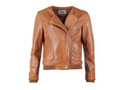 Bikerjacke JCC "31019225_1" Gr. M, braun (cognac) Damen Jacken Übergangsjacken von JCC