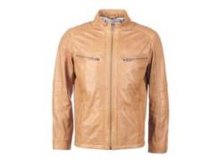 Bikerjacke JCC "Fabiano" Gr. 50, braun (cognac) Herren Jacken Übergangsjacken von JCC