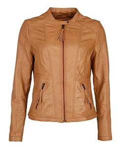 JCC Damen Lederjacke Inklusive Kurzem Stehkragen 6011099-2 Cognac L von JCC