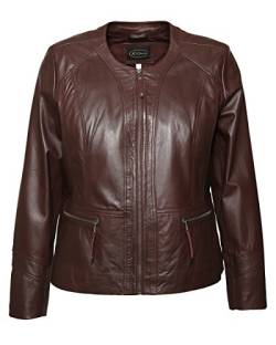 JCC Damen Lederjacke Mit Edlem Design 731-Ii Oxblood 50 von JCC