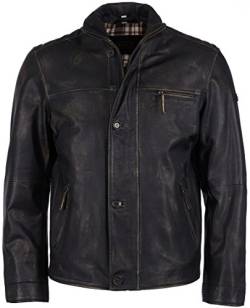 JCC Herren Lederjacke Im Used Look 1416 Black 48 Braun von JCC