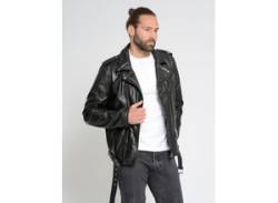 Lederjacke JCC "31022148" Gr. 50, schwarz (black) Herren Jacken Übergangsjacken von JCC