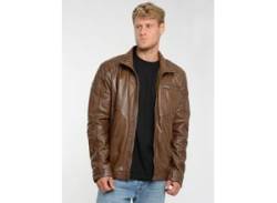 Lederjacke JCC "3102231" Gr. 52, braun (dark brown) Herren Jacken Übergangsjacken von JCC