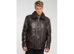 Lederjacke JCC "3102238" Gr. 48, braun (dark brown) Herren Jacken Übergangsjacken von JCC