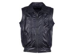 Lederweste JCC "BigVest2" Gr. 62, schwarz (black) Herren Westen Lederwesten von JCC