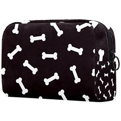 Hundeknochen-Muster Make-up Tasche Portable Travel Pouch für Kosmetika von JDEZ