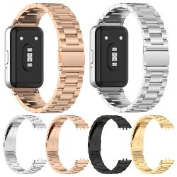 Edelstahl-Metall-Uhrenarmbänder, verstellbares Ersatz-Uhrenarmband, Schnellverschluss-Ersatzbänder, Smartwatch-Armbänder for (Samsung) Galaxy Fit 3 SM-R390 Band von JDXFENG