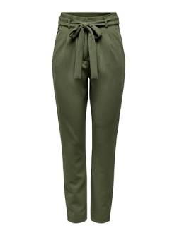 JDY NOOS Damen Elegante Stoffhose | High Waist Paperback Marlene Pants | Bindegürtel & Reißverschluss JDYTANJA, Farben:Khaki, Größe:XXL von JDY NOOS