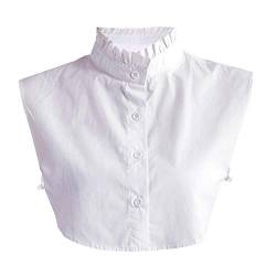 Frauen Kragen Abnehmbare Hälfte Shirt Bluse In Baumwolle von JDYaoYing