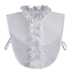 JDYaoYing Lady Half Shirt Bluse Kragen Abnehmbarer Fake Collar Dickey Collar Falscher Kragen für Frauen Mädchen, White-f, 50 von JDYaoYing