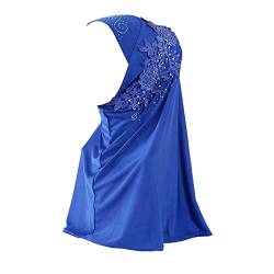 JDYaoYing Turban mit floralem muslimischem Schal Hijab Schal Kopftuch Schals für Damen Mütze, Blau, Einheitsgröße von JDYaoYing