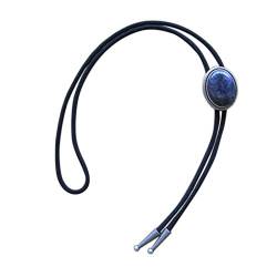 JEAN'S FRIEND New Nature Dark Blue Plessite Stone Oval Wedding Bolo Tie von JEAN'S FRIEND