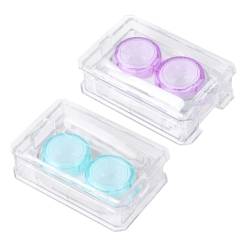 JECOMPRIS 2St Mini-Behälter für farbige Kontaktlinsen Fall Spiegelbehälter für Kontaktlinsen auslaufsicher Reisen Linsenhalter Objektivbehälter unsichtbar Kontaktlinsenbehälter Begleitbox von JECOMPRIS