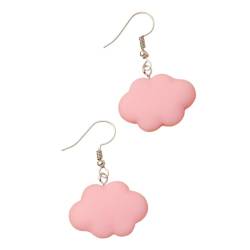 Acryl-Ohrhänger – Modische Wolken-Harz-Ohrringe, Cartoon-Süßer Wolken-Ohrhaken-Anhänger, Sommer-Strand-Ohrhänger, Schmuck, Geschenke Für Frauen, Teenager, Mädchen, Rosa, Einheitsgröße von JEDTAKCT