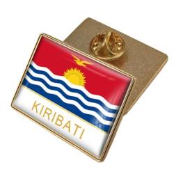 Anstecknadel Mit Kiribati-Flagge – Anstecknadel Mit Kiribati-Flagge, Souvenir, Nationaler Neuheitsschmuck, Anstecknadel, Krawattennadel, Zubehör, Partygeschenke Für Hemd, Anzug, Pullover, 32 X 23 von JEDTAKCT
