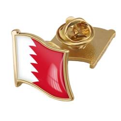 Bahrain-Flaggen-Brosche – Flaggen-Anstecknadel, Emaille-Abzeichen, Flagge, Nationales Emblem, Brosche, Patriotisches Abzeichen, Anstecknadel Für Kleidung, Taschen, Hemd, Rucksack, Basteln, 19 X 18 von JEDTAKCT