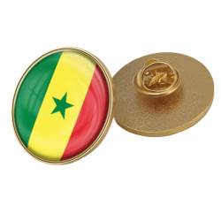 Brosche Mit Senegal-Flagge – Senegal-Abzeichen, Anstecknadeln, Nationalflaggenknopf, Patriotische Anstecknadel, Zubehör Für Kleidung, Taschen, Pullover, Hemd, Rucksack, 25 Mm, Wie Abgebildet von JEDTAKCT