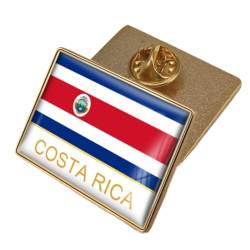 Costa Rica-Flaggen-Brosche – Costa Rica-Abzeichen, Anstecknadeln, Nationalflaggen-Knopf, Patriotische Anstecknadel, Zubehör Für Kleidung, Taschen, Pullover, Hemd, Rucksack, 32 X 23 Mm, Wie Abgebi von JEDTAKCT