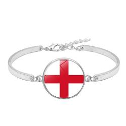 England-Flagge-Armband Für Männer Und Frauen – Zeit-Edelstein-Armband Für Damen, Modisch, Personalisierbar, Verstellbarer Armreif, Multinationaler Schmuck, Geschenkzubehör, Wie Abgebildet, Einh von JEDTAKCT