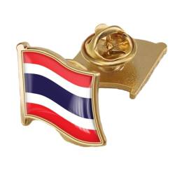 Runde Emaille-Broschen Mit Thailand-Flagge – Klassische Patriotische Abzeichen, Knöpfe, Anstecknadeln, Neuheit, Trend, Kleidung, Tasche, Zubehör, Charm, Hip-Hop, Vintage, Ethnischer Schmuck, Kre von JEDTAKCT