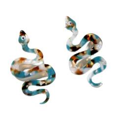 Schlangen-Ohrringe Für Frauen Und Mädchen – Einzigartige, Lustige, Abstrakte Acryl-Muster, Schlangenförmige Baumelnde Seltsame Ohrringe, Übertriebene Tier-Ohrringe, Schmuck, Mehrfarbig, Einheit von JEDTAKCT