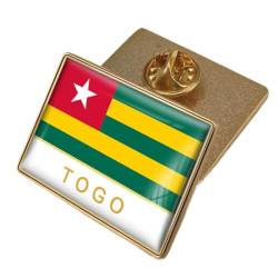 Togo-Flagge-Brosche – Togo-Flagge-Anstecknadel, Nationales Emblem, Brosche, Patriotisches Abzeichen, Anstecknadel Für Kleidung, Taschen, Hemd, Rucksack, Kunsthandwerk, Für Männer Und Frauen, 32 von JEDTAKCT