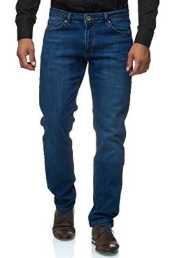 JEEL Herren-Jeans - Regular-Fit Straight-Cut - Stretch - Jeans-Hose Basic Washed 03-blau 32W / 30L von JEEL