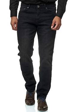 JEEL Herren-Jeans - Regular-Fit Straight-Cut - Stretch - Jeans-Hose Basic Washed 06-schwarz 29W / 34L von JEEL