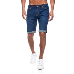 JEEL Herren Kurze Hosen - Slim-Fit Jeans-Shorts - 5-Pocket-Style - Stretch Herren-Shorts - Kurze Hose für Männer - Basic Washed - 1-Navy - 29W von JEEL