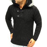 JEEL Kapuzenstrickjacke Herren Strickjacke Jacke Sweater Cardigan von JEEL