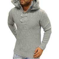 JEEL Kapuzenstrickjacke Herren Strickjacke Jacke Sweater Cardigan von JEEL