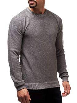 JEFF Herren Crespo Feinstrickpullover aus Baumwolle | Strickpullover für Männer Pewter L von JEFF