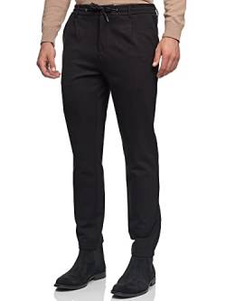 JEFF Herren Dyer Stoffhose mit 4 Taschen | Stretch Hose Herrenhose für Männer Black S von JEFF