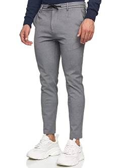 JEFF Herren Dyer Stoffhose mit 4 Taschen | Stretch Hose Herrenhose für Männer Grey Mix M von JEFF