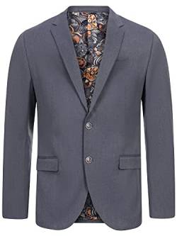 JEFF Herren George Plain Sakko mit Stretch | Klassische Anzugjacke Herrenjackett Navy 52 von JEFF