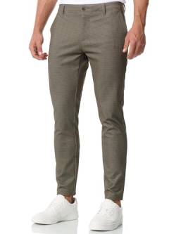 JEFF Herren JFChris Anzughose Stretchhose | Chino Herrenhose Stretch Stoffhose Houndstooth 38/30 von JEFF