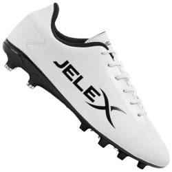 JELEX "Legend Mundial FG Herren Fußballschuhe, FG-Sohle – geeignet für Feste natürliche Oberflächen (Weiß, EU Schuhgrößensystem, Erwachsene, Herren, Numerisch, M, 44) von JELEX