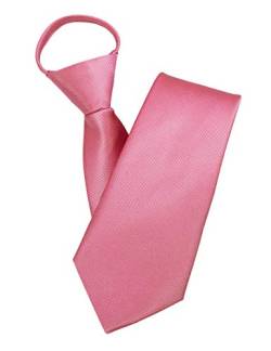 JEMYGINS Herren Krawatte Reißverschluss Krawatte - Ein eleganter Look in Sekunden, Rosa, M von JEMYGINS