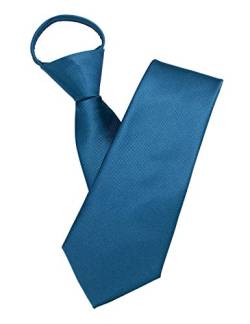 JEMYGINS Herren Krawatte Reißverschluss Krawatte - Ein eleganter Look in Sekunden, Stahlblau, M von JEMYGINS