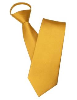 JEMYGINS Herren Reißverschlusskrawatte Gelb Krawatte - Eleganter Look in Sekundenschnelle von JEMYGINS