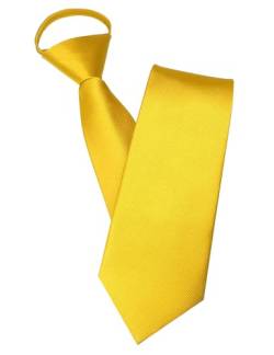 JEMYGINS Herren Reißverschlusskrawatte Helles Gelb Krawatte - Eleganter Look in Sekundenschnelle von JEMYGINS