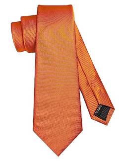 JEMYGINS Schmale Einfarbige Herren krawatte mit einer Vielfalt an Farben - 7cm orange von JEMYGINS