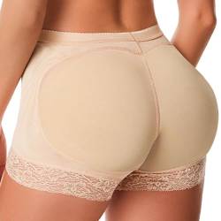 JENCVNL Damen Butt Lifter Damen Push Up Unterhose Höschen Hüfte Push Up Hip Enhancer Shapewear Hüftpolster Höschen Hüft Unterwäsche (DE/NL/SE/PL, Alphanumerisch, M, Regular, Regular, Hautfarbe) von JENCVNL