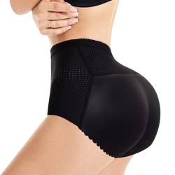 JENCVNL Damen Po Push Up Unterhose Butt Lifter Höschen Hüfte Push Up Gepolstert Miederhose Hip Enhancer Shapewear Nahtlose Unterwäsche (DE/NL/SE/PL, Alphanumerisch, M, Regular, Regular, Schwarz) von JENCVNL