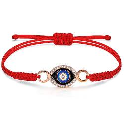 JENDEAR SHINE Evil Eye Armband für Damen, Handgeflochtenes Seil Nazar Auge Armband, Valentinstag Muttertag Geburtstag Geschenk von JENDEAR SHINE