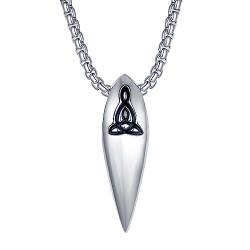 JENDEAR SHINE Herren Wolfszahn Halskette, Wikinger Rune Wolfszahn Anhänger Halskette, Nordischer Wikinger Schmuck für Herren von JENDEAR SHINE