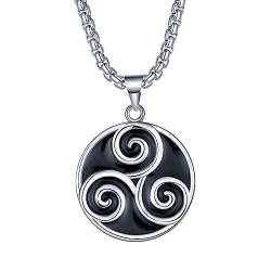 JENDEAR SHINE Keltische Knoten Halskette für Herren, Keltischer Spiral Rune Anhänger, Nordisches Schmuckgeschenk von JENDEAR SHINE